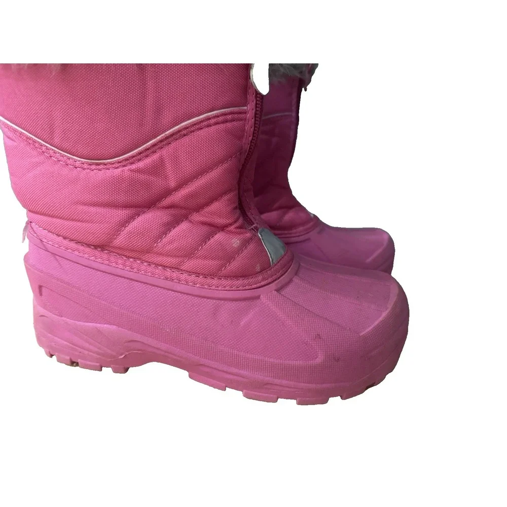 C9 Champion Toddler Girl's Thermolite -SZ 3 Pink Faux Fur‎ Trim Winter Boots